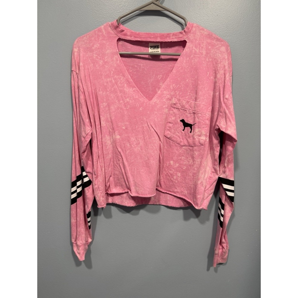 Victoria's Secret PINK Tie Dye Crop Top‎ XS Oversized Retro Y2K